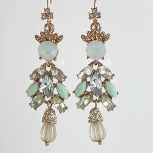 NORDSTROM Marchesa Crystal Sheer Bliss Cluster Drop Earrings